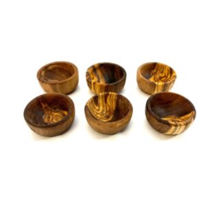 Olivenholz-erleben Eierbecher 6er Set Eierbecher PICCOLO aus Olivenholz, (6-tlg, 6 Eierbecher), Hochwertiges Naturmaterial: antibakteriell, pflegeleicht und langlebig