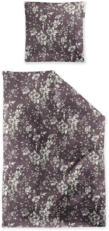 Irisette Flausch-Cotton Bettwäsche Set Zobel-HK 8558 mauve 155 x 220 cm + 1 Kissenbezug 80x80 cm