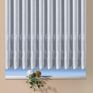 Weckbrodt Gardine Potsdam, Kräuselband (1 St), transparent, Voile, echte Stickerei, Voile, halbtransparent, Bordüre, Kante, Store