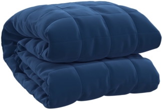 vidaXL Gewichtsdecke Blau 220x260 cm 11 kg Stoff 350802