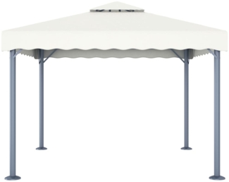 vidaXL Pavillon 300 x 300 cm Creme Aluminium 48058