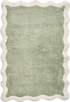 Badematte NANGAL Grün 60 x 90 cm Baumwolle