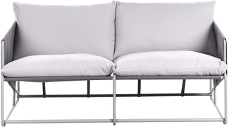 Gartensofa 2-Sitzer PONTE Metall Grau