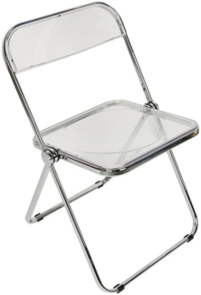 JEOBEST Klappstuhl Acryl Transparent Stuhl, (Stück, 1 St), Stahlrahmen mit Chrom-Finish, bis 120 kg belastbar