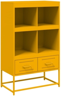 vidaXL Highboard Senfgelb 68x39x111,5 cm Stahl 846605