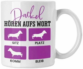 Trendation Tasse Dackel Tasse Geschenke Dachshund Rauhaardackel Lustig Dackel Hören Auf