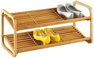 ZELLER Schuhbank, Schuhregal, 2 Fächer, Bamboo