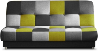 Eltap Cayo Sofa (Soro 100, Soro 93) mit Schlaffunktion, Schwarz, 90 x 90 x 192 cm