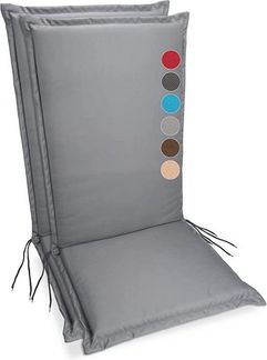 sunnypillow Liegenauflage Polsterauflagen Gartenstuhlauflage 120 x 50 extra Dicke 9cm, 2er Set Anthrazit