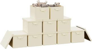 Woltu Aufbewahrungsbox (10 St, Set), mit Deckel, mit Griffen, faltbar