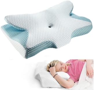 LETGOSPT Nackenstützkissen Memory Foam Kopfkissen Nackenkissen Ergonomisches Seitenschläferkissen, Füllung: 100% Polyurethan, Anti Schnarch, Rückenschläfer, Seitenschläfer ohne Nackenschmerzen