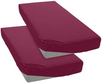 OTTO home Spannbettlaken PHYSALIS Comfort, Jersey, Gummizug: rundum, (2 Stück), Baumwolle 150 g/m², Matratzen bis 20 cm Höhe, Bettlaken, Spannbetttuch