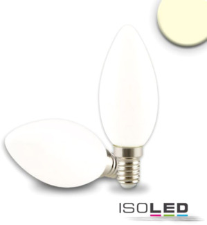 ISOLED E14 LED Kerze, 4W, milky, warmweiß, dimmbar