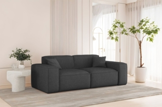 Sofa Designersofa CELES PREMIUM 2-Sitzer in Stoff Artico Anthrazit