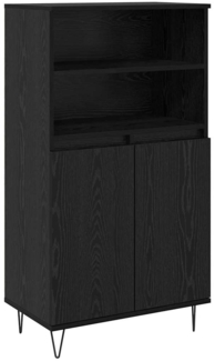vidaXL Hochboard Schwarz 60 x 36 x 110 cm Holzwerkstoff 879621