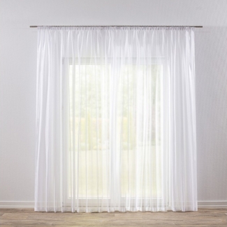 Dekoria Gardine mit Kräuselband 100 x 100 cm, Voile