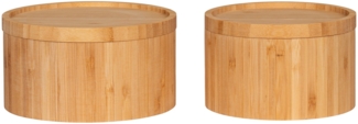 Aufbewahrungsbox, Bambus, natur, 2er-Set