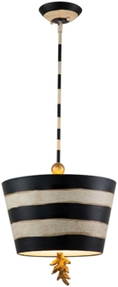 Pendellampe, Deckenleuchte, Stahl, Schwarz Weiß, D 38 cm