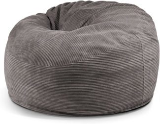 Schaumstoffsitzsack ‘OM 110‘, Bezugstoff - Waves, 100% Polyester, Drak Grey, 75x110x110 cm.