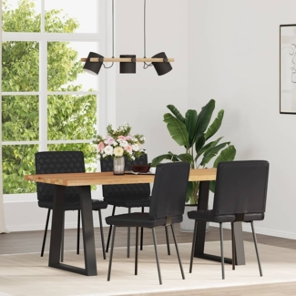 vidaXL Esszimmerstühle 4 Stk. Schwarz Kunstleder 3315218