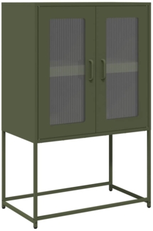 vidaXL Highboard Olivgrün 68x39x107 cm Stahl 853378