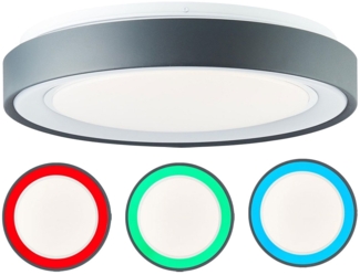 RGB LED Deckenleuchte, anthrazit, App Steuerung, D 39 cm