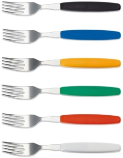 GIESSER Bestecklöffel Besteck Gabel, Teelöffel, Löffel, Kuchengabel (6 Stück), schönes Design, langlebig, kombinierbar, spülmaschinenfest