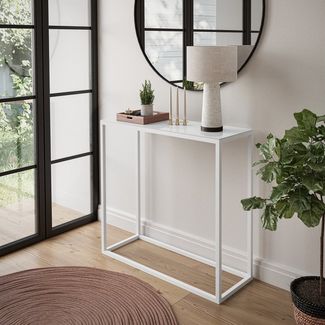 Lookway Konsolentisch MODERN GLASS – stilvolles Design mit Glasplatte für Ihren Flur (1x Konsole), Breite: 80/100 cm