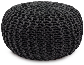 Amagohome Sitzhocker Sitzpouf Strickhocker Pouf Ø45 H30cm Bodenkissen Indoor Baumwolle nach