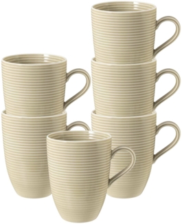 Seltmann Weiden Beat Color Glaze Kaffeebecher 350 ml 6er Set Sandbeige - DS