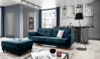 Eltap Bellis Sofa (Monolith 77) mit Schlaffunktion