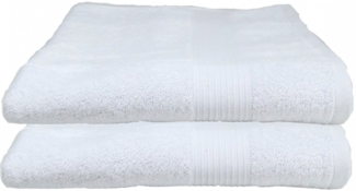 Julie Julsen Duschtücher 2-Duschtücher-Weiss-Duschtuch 70 x 140 cm, Baumwolle (2-St)