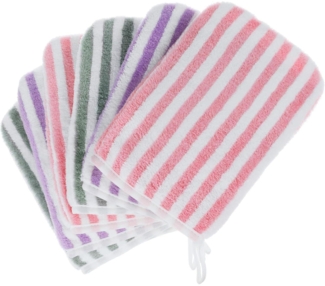 PHOGARY 6 Waschlappen Coral Fleece Waschhandschuh 13x20cm 3 Farben