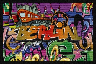 Rockbites - Fußmatte Türmatte "Berlin - Graffiti" Bunt Nr. 118 (100857)*