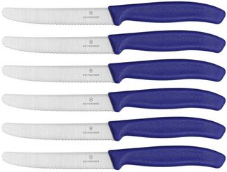 Victorinox Swiss Classic Tomaten- und Tafelmesser-Set 6-teilig blau