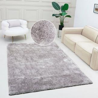 Bruno Banani Hochflor-Teppich Dana Teppich, leichter Glanz, besonders weich, rechteckig, Höhe: 30 mm, uni, Mikrofaser Teppiche, Wohnzimmer, Schlafzimmer, Esszimmer