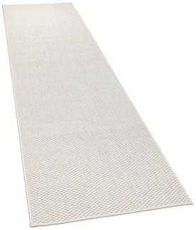 KADIMA DESIGN Teppich Unifarben Wohnzimmer schmutzabweisend Teppich Kurzflor, Läufer, Höhe: 4 mm, 100% Polypropylen, Rücken aus Polypropylen, Läufer, 80x250cm, Creme