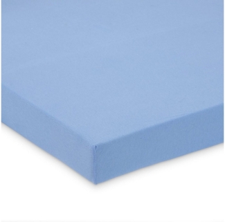 FabiMax BIO Jersey Spannbettlaken für Laufgitter 75x100 cm, blau
