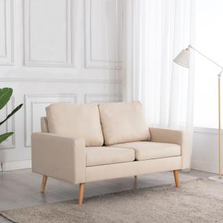 vidaXL 2-Sitzer-Sofa Creme Stoff 288706