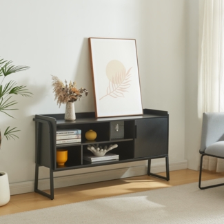 Fernsehschrank Storfjord 120x34x63 cm Schwarz [en. casa]