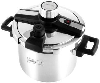 Schnellkochtopf Dampfkochtopf Edelstahl Kochtopf 6 Liter ROYALTY LINE RL-DSD6L