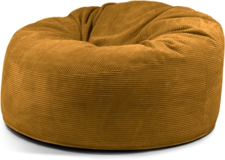 Schaumstoffsitzsack ‘OM 135‘, Bezugstoff - Waves, 100% Polyester, Mustard, 90x135x135 cm.