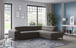 COTTA Ecksofa Aura L-Form, B: 260 cm, mit Bettfunktion, Bettkasten & Kopfteilverstellung