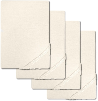 4er-Set Castell Spannbettlaken Microfaser Interlock-Jersey champagner 90 x 190 - 100 x 200 cm (4 Stück)