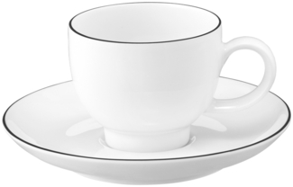 Seltmann Weiden Lido Black Line Espressotasse mit Untertasse 90 ml