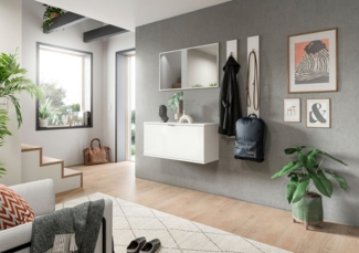 INOSIGN Garderoben-Set Trondheim Garderobenset 3-tlg, Breite 130 cm, (3-St), Trondheim, Garderobenset 3-tlgBreite 130 cm, Flur, Diele, Kombination