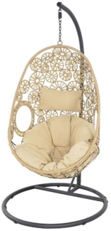 Lesli Living Hängesessel Lesli Living Hängesessel "Flower" schwarz/beige