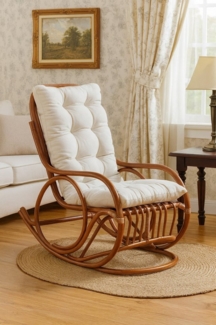 Schaukelstuhl mit Kissenauflage "Relax" honig