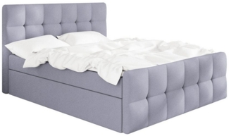 A&J MöbelLand GmbH Boxspringbett BERG mit 2 Bettkästen und Topper. (Boxspringbett mit Bettkasten und gepolstertem Kopfteil. Inclusiv Topper !, TOP ANGEBOT), Länge 216 cm Höhe 106 cm