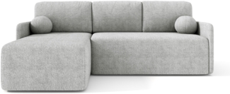 Selsey 'Bloom' Ecksofa mit Schlaffunktion, Bouclé-Bezug in Grau, 92 x 212 x 142 cm